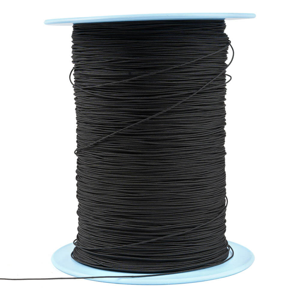 0,8 mm dyneema met zwarte polyester mantel