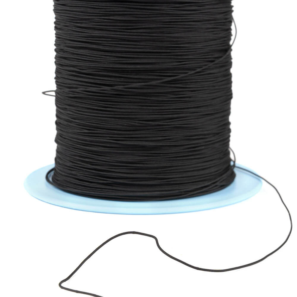 0,8 mm dyneema met zwarte polyester mantel