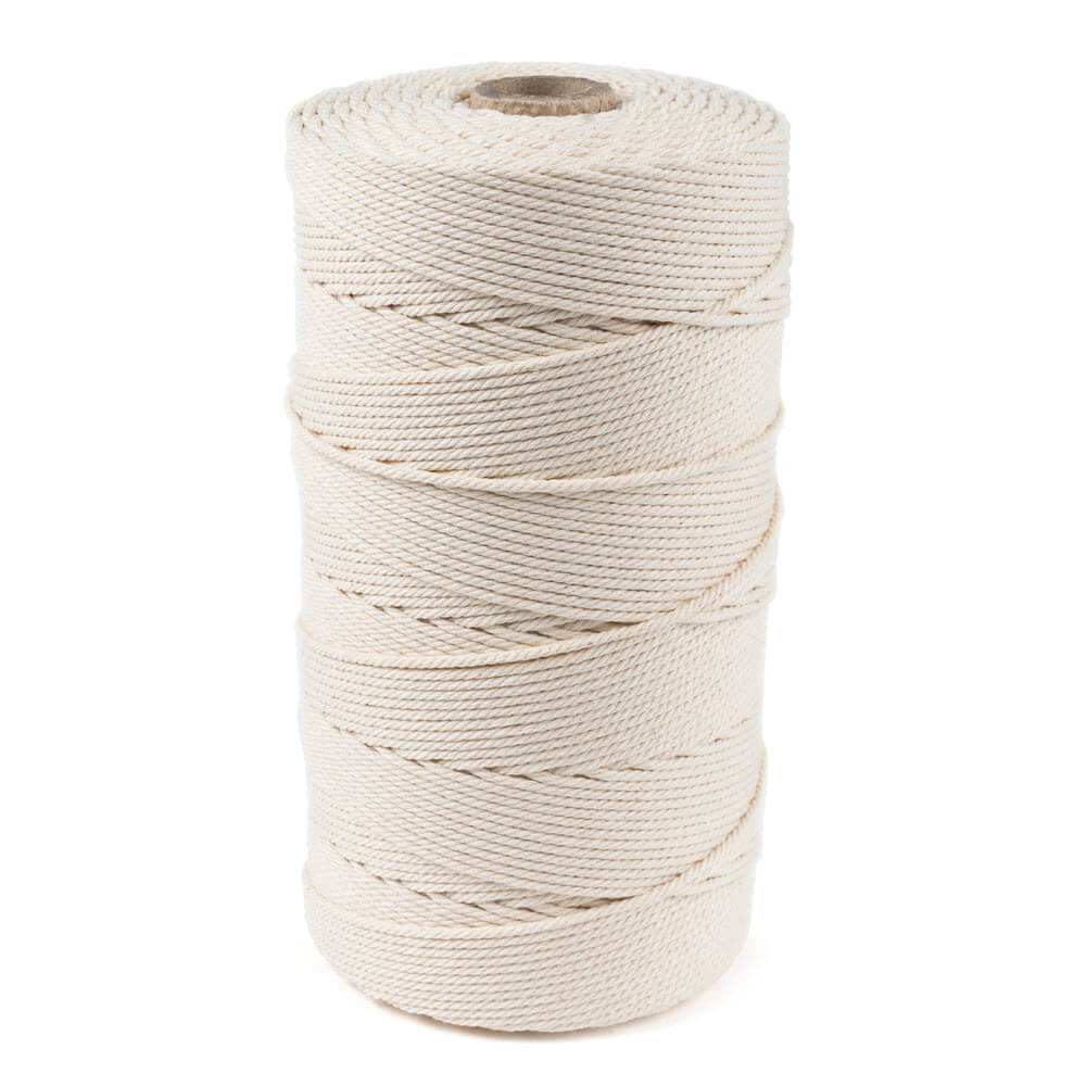 Katoen Koord 2 mm Ecru, Blauw, Geel, Rood, Groen - 320 Meter