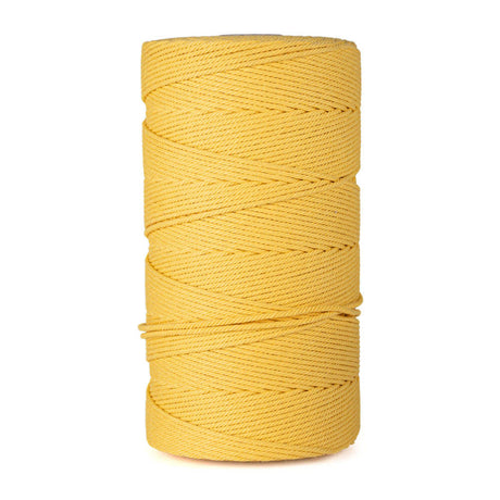 Geel katoen koord 2 mm 320 meter - veelzijdig macramé touw voor creatieve projecten en decor