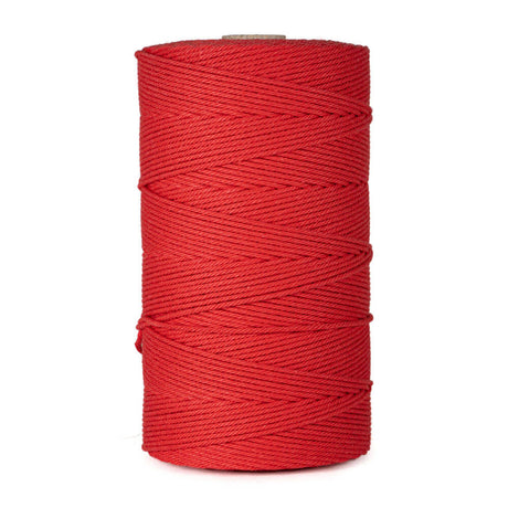 Rood katoen koord 2 mm 320 meter - duurzaam macramé touw voor knutselprojecten en decoratie