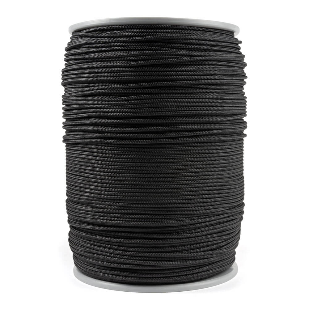 3 mm zwart kevlar koord met polyester mantel