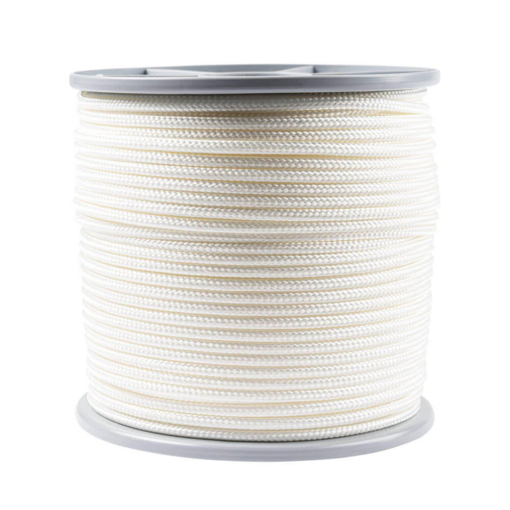 Wit nylon touw 4 mm haspel 100 meter