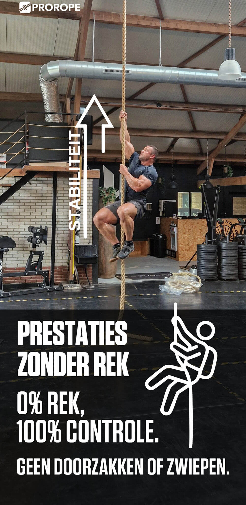 Premium Klimtouw van prorope synthetische hennep 4 t/m 9 meter