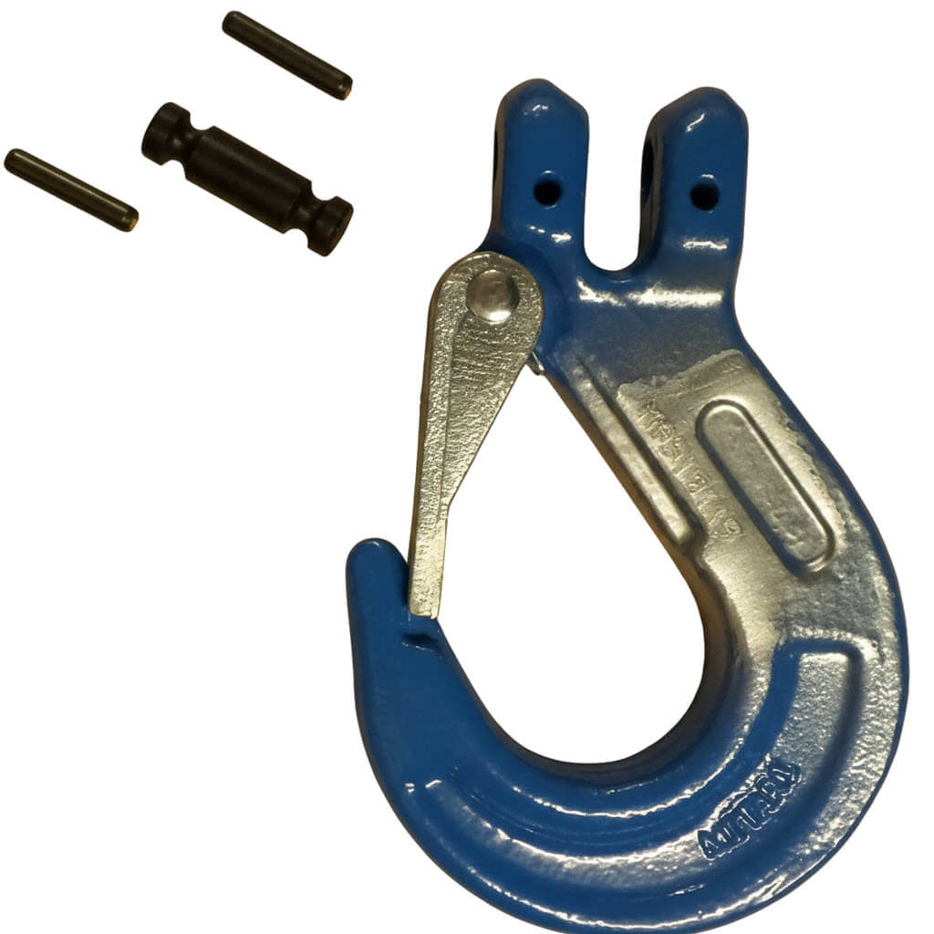 Gaffelhaak met klep WLL=2500 kg.