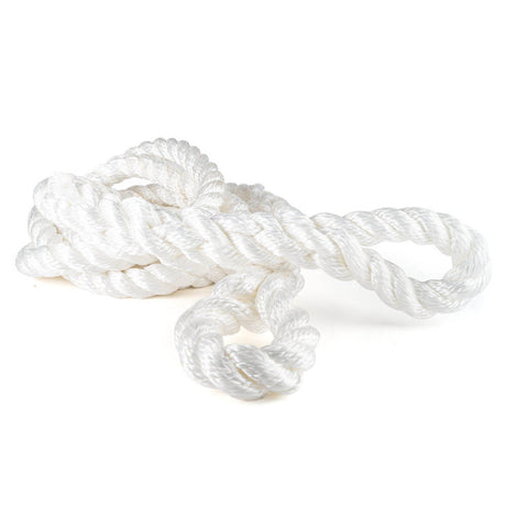 Witte 28 mm kinetische sleepkabel voor 4x4-sport - 3-strengs composiet touw van polyester en polypropyleen, slijtvast, UV-bestendig, breeksterkte 14.000 kg, 6% rek, lage snapback, ideaal voor offroad recovery