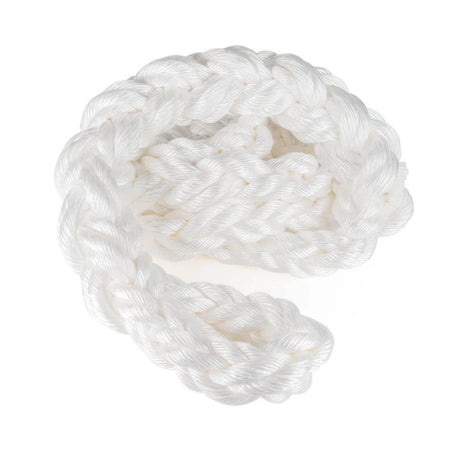 Witte 48 mm kinetische sleepkabel van composiet materiaal - slijtvast, UV-bestendig, breeksterkte 50 ton, lengtes 6-15 meter, ideaal voor zware sleepwerkzaamheden, direct leverbaar of op maat binnen 3 dagen