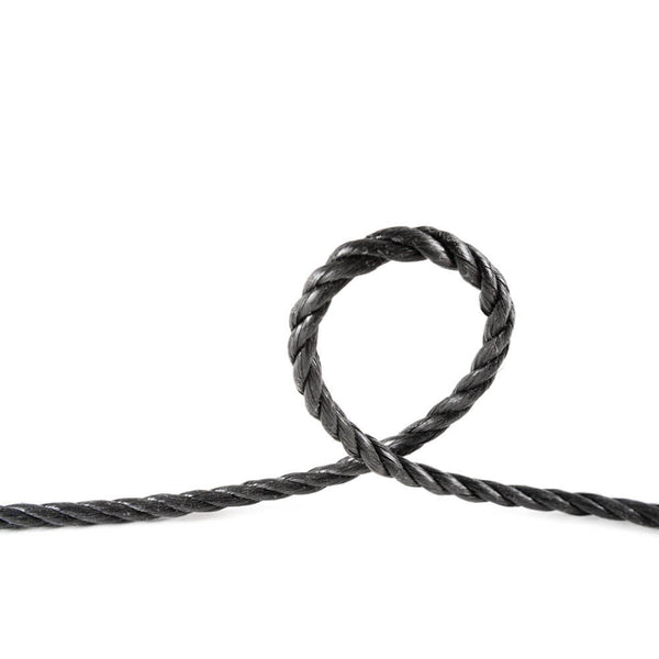 Polyprop touw zwart 8 mm per meter