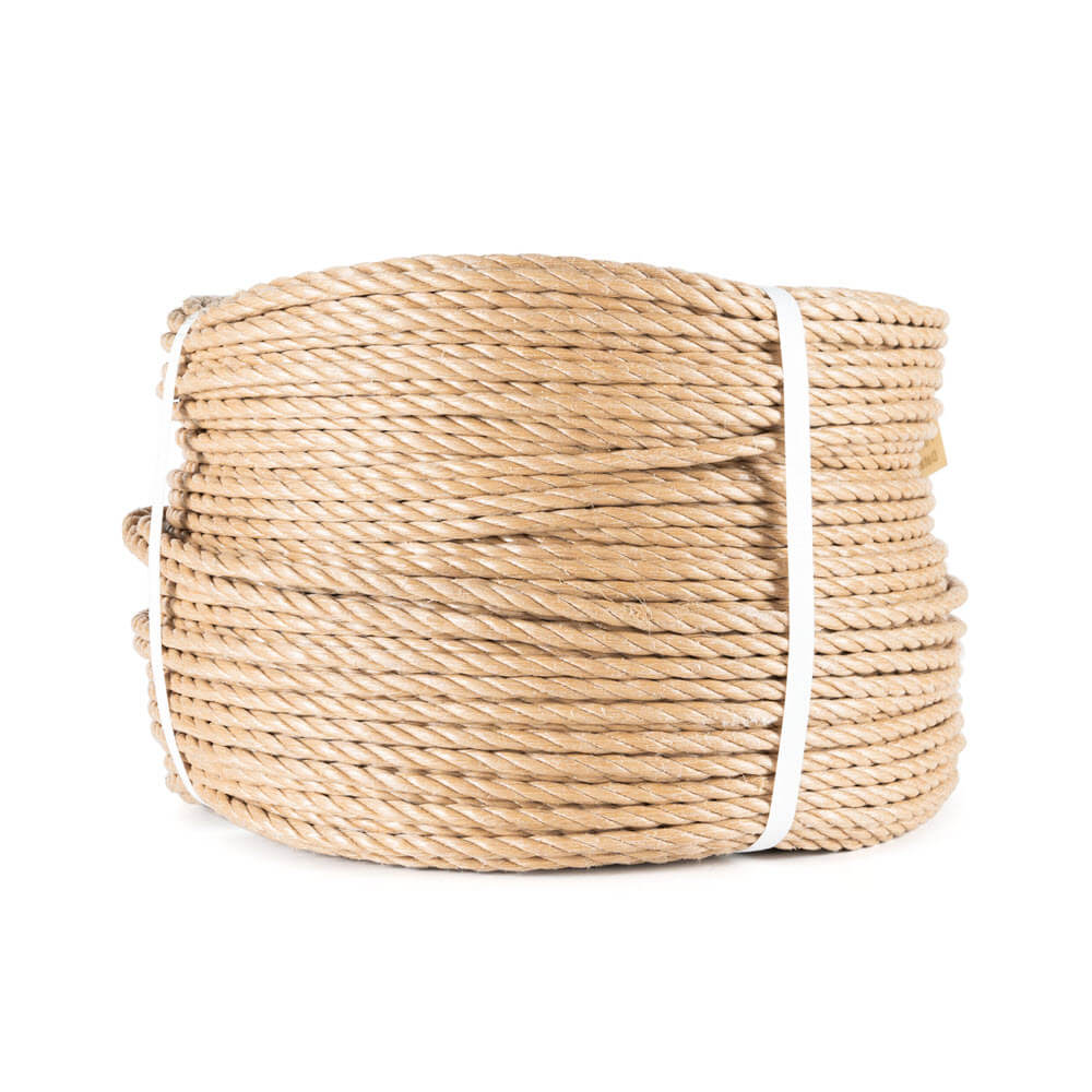 Polyprop touw 6 mm tros 220 meter beige / manilla kleur