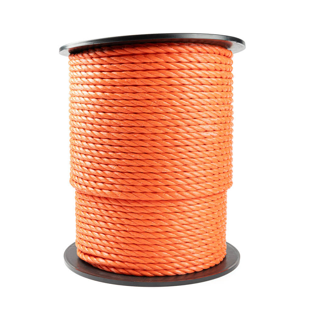 Polyprop oranje touw 8 mm haspel 220 meter