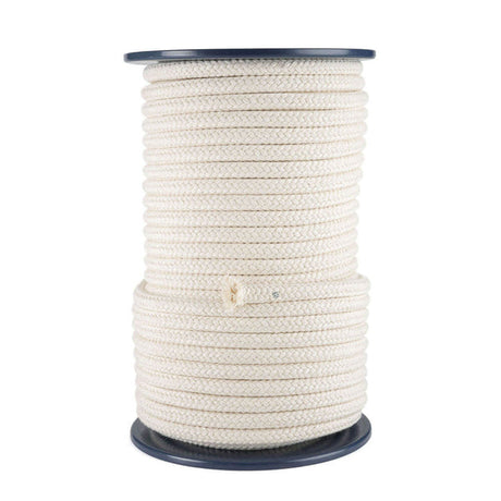Katoen touw met kern 10 mm ecru haspel 50 meter