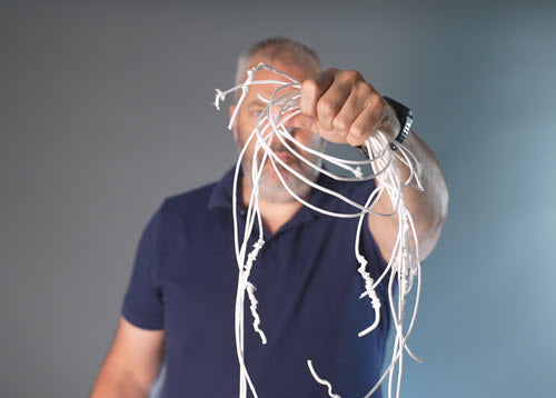 3mm sk78 dyneema met witte polyester mantel — Breeksterkte test