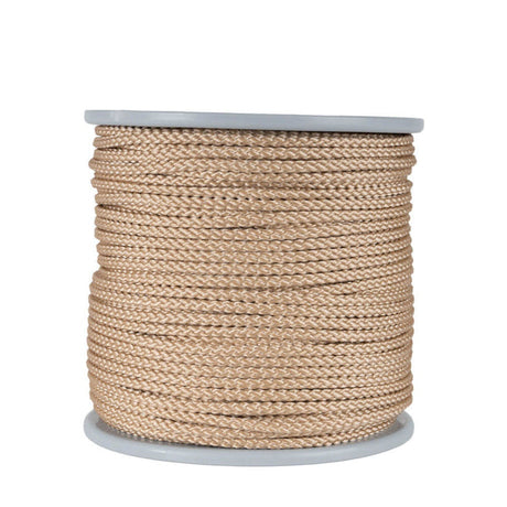 4 mm gekleurd koord haspel 100 meter beige