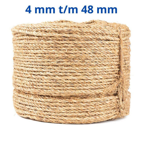Manilla touw 4 mm t/m 48 mm - natuurlijk manilla touw