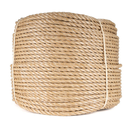 Polyprop touw 8 mm manilla kleur tros 220 meter