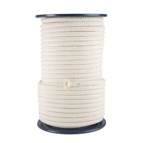 Katoen touw met kern 10 mm ecru haspel 50 meter