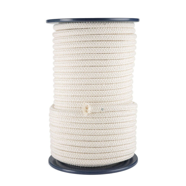 Katoen touw met kern 10 mm ecru haspel 50 meter