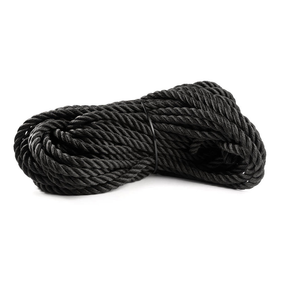 Zwart PPMF touw van 16 mm voor boot en watersport