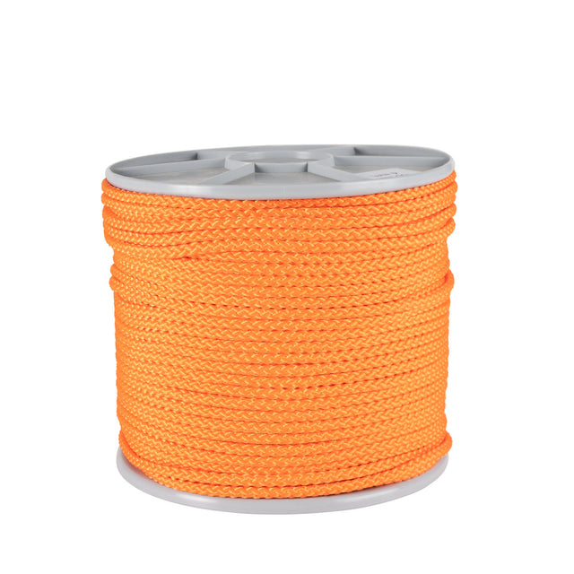 haspel van 100 meter oranje koord van 4 mm diameter