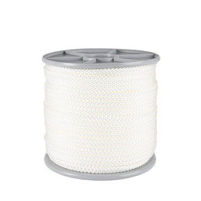 Gekleurd koord wit 4 mm spoel 100 meter