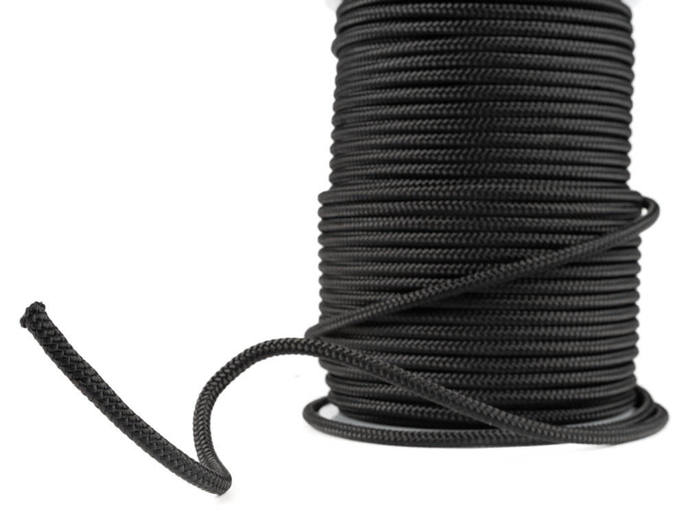 7 mm zwart nylon koord voor snelloopdeuren / trekkoord overhead deuren