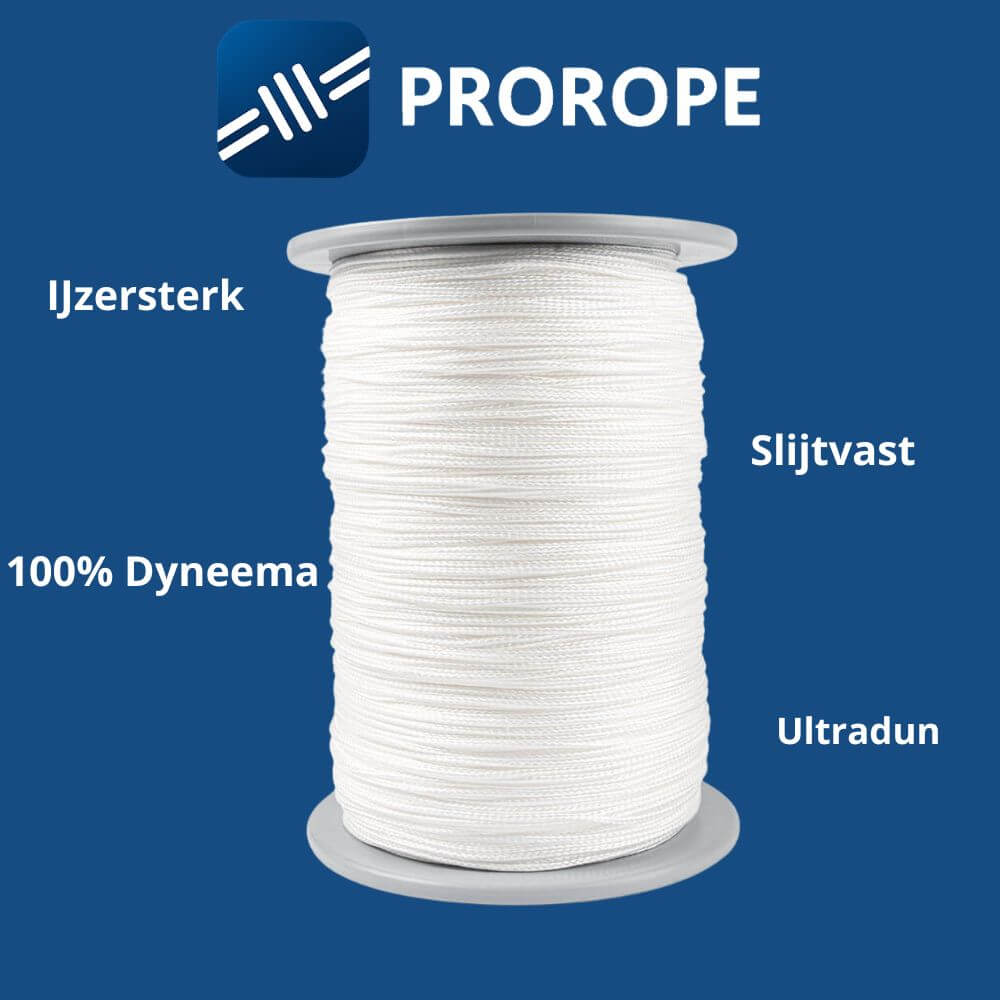 Wit Dyneema Touw 1,5 mm – Ultradun, IJzersterk & Slijtvast, Per Meter