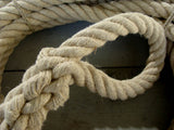 4 strands of flexible Hemp Climbing Rope.