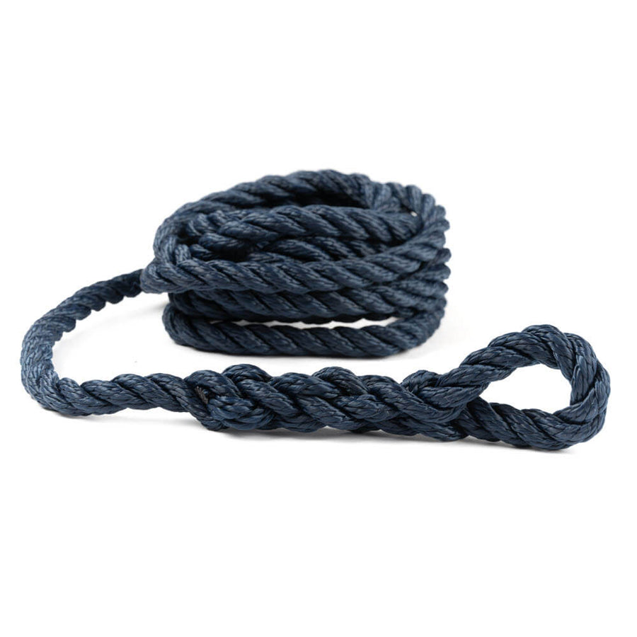 Navy fenderlijn met kleine gesplitste lus