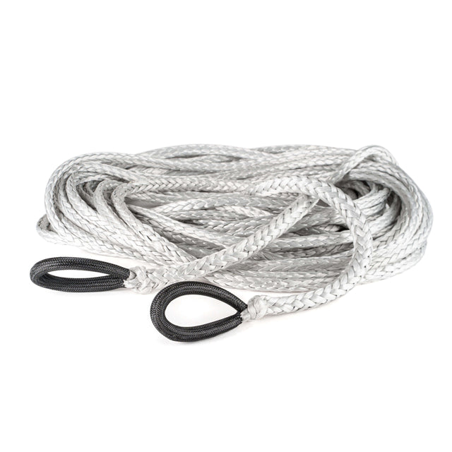 Lier verlengkabel van T70 dyneema van 8 mm diameter - zilvergrijs - 20 meter lengte