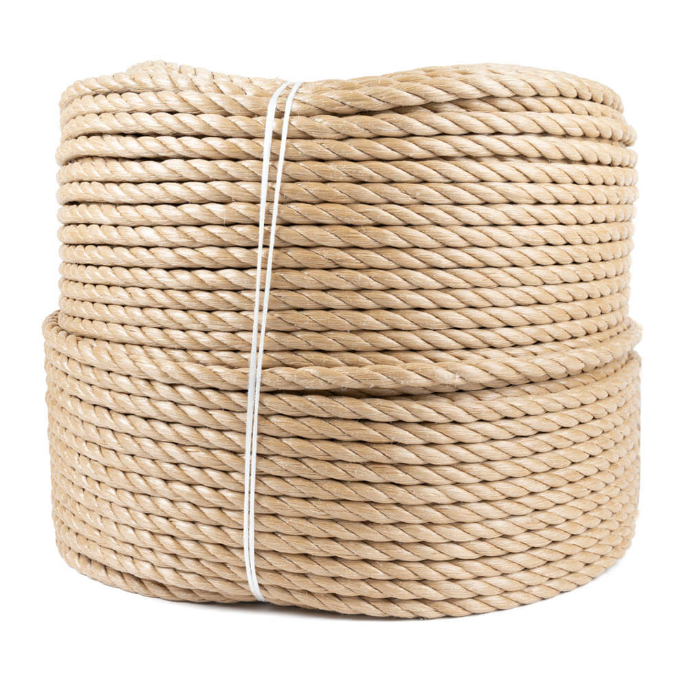 Polyprop touw 10 mm beige tros 220 meter