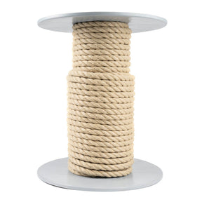 Spleitex touw 12 mm synthetisch hennep touw op een grijze haspel