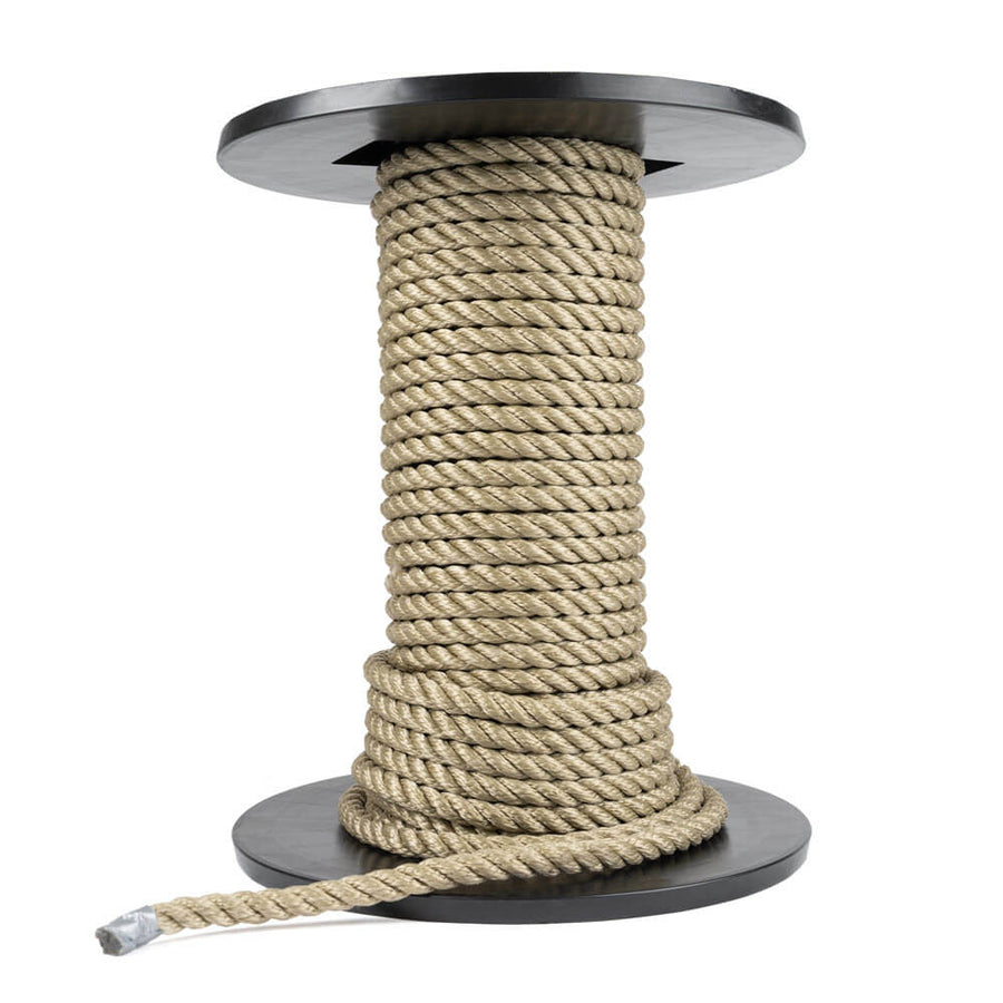 Beige PPMF touw van 12 mm met manilla-uitstraling