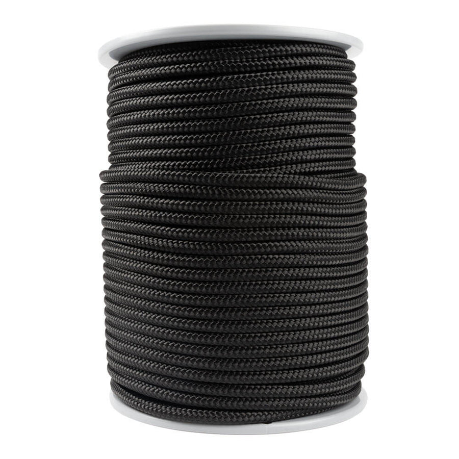 Haspel zwart gevlochten nylon touw